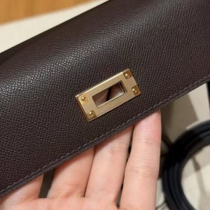 Hermes Kelly Mini 2 19CM Bag Handmade In Mademe Calfskin Leather Gold Hardware 46 Ebene - Image 11