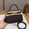 Hermes Kelly Mini 2 19CM Bag Handmade In Epsom Calfskin Leather Gold Hardware 47 Chocolate