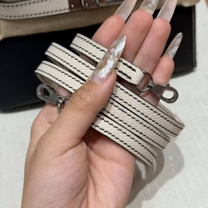 Hermes Kelly Mini 2 19CM Bag Handmade In Epsom Calfskin Leather Silver Hardware 89 Noir 10 Craie - Image 4