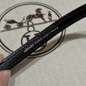 Hermes Kelly Mini 2 19CM Bag Handmade In Box Calfskin Leather Silver Hardware 89 Noir - Image 6