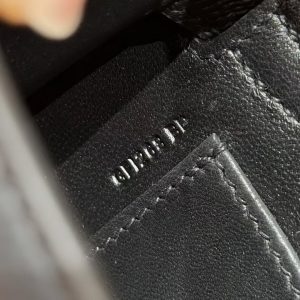 Hermes Kelly Mini 2 19CM Bag Handmade In Epsom Calfskin Leather Silver Hardware 89 Noir - Image 12