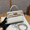 Hermes Kelly Mini 2 19CM Bag Handmade In Matte Alligator Leather from Mississippi Gold Hardware 8L Beton