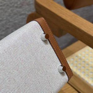 Hermes Kelly Toile H 25 Bag Handmade In Swift Calfskin Leather And Canvas Silver Hardware 37 Gold - Image 17