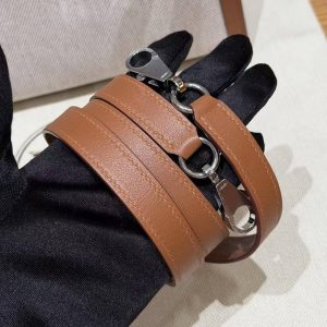 Hermes Kelly Toile H 25 Bag Handmade In Swift Calfskin Leather And Canvas Silver Hardware 37 Gold - Image 6