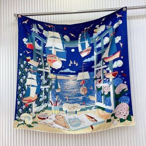 Hermes L'Esprit s'Envole Scarf 90 100% Silk H004300S 07 - Image 10