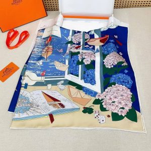 Hermes L'Esprit s'Envole Scarf 90 100% Silk H004300S 07 - Image 9