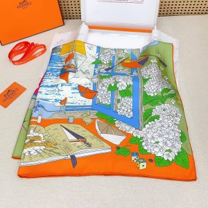 Hermes L'Esprit s'Envole Scarf 90 100% Silk H004300S 07 - Image 7