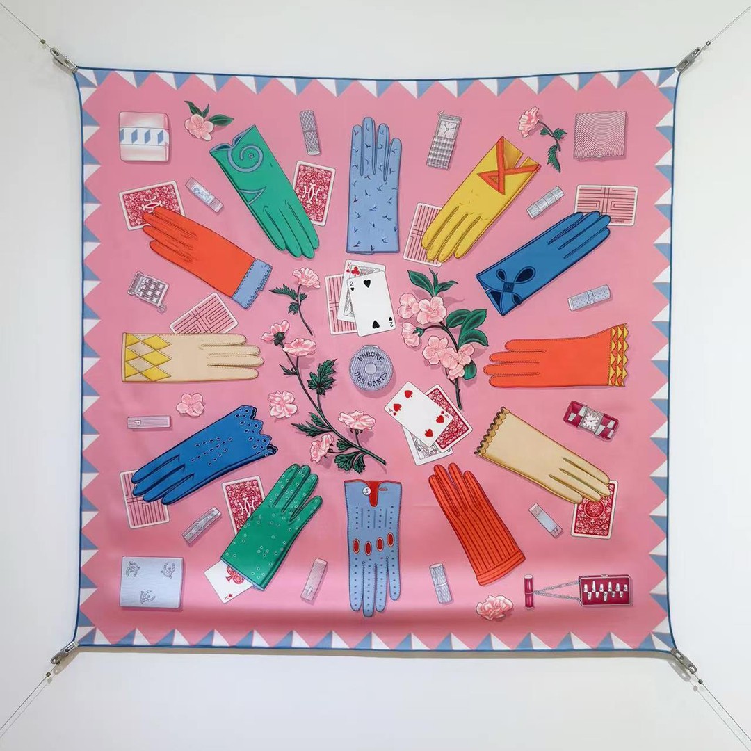 Hermes L'Heure des Gants Scarf 90 100% H004211S 01 - Image 10