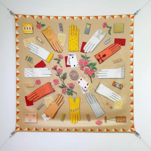 Hermes L'Heure des Gants Scarf 90 100% H004211S 01 - Image 8