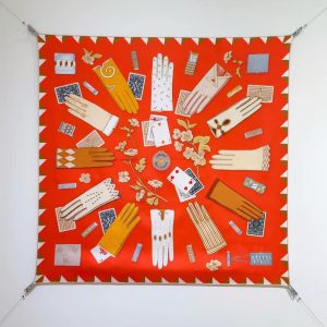 Hermes L'Heure des Gants Scarf 90 100% H004211S 01 - Image 6