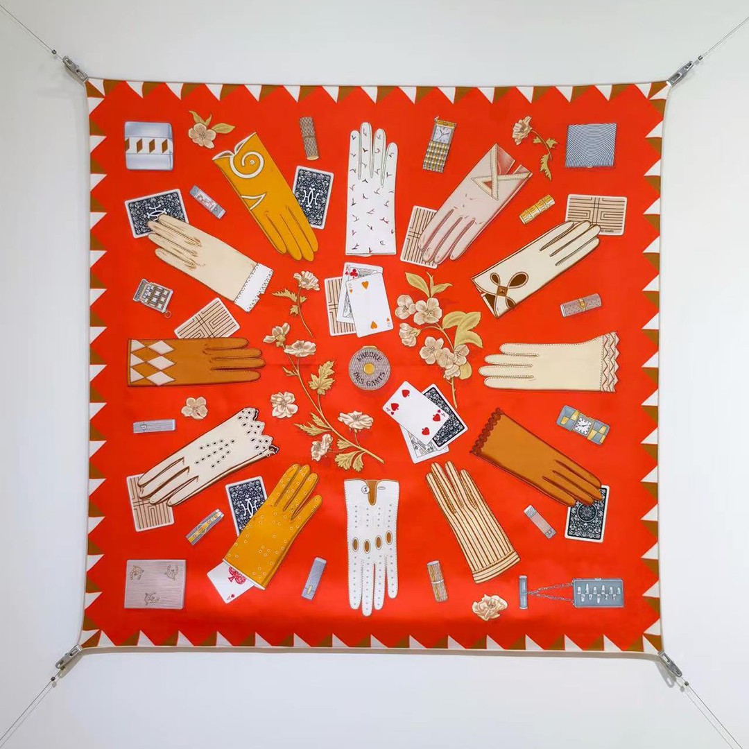 Hermes L'Heure des Gants Scarf 90 100% H004211S 01 - Image 6