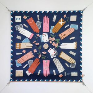Hermes L'Heure des Gants Scarf 90 100% H004211S 01 - Image 4