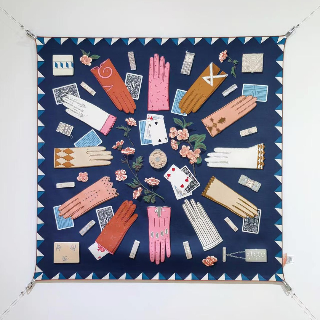 Hermes L'Heure des Gants Scarf 90 100% H004211S 01 - Image 4