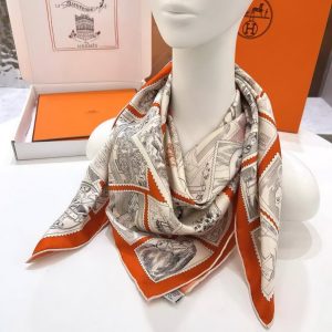 Hermes Le Philateliste du Faubourg Scarf 90 100% H004205S 09 - Image 8