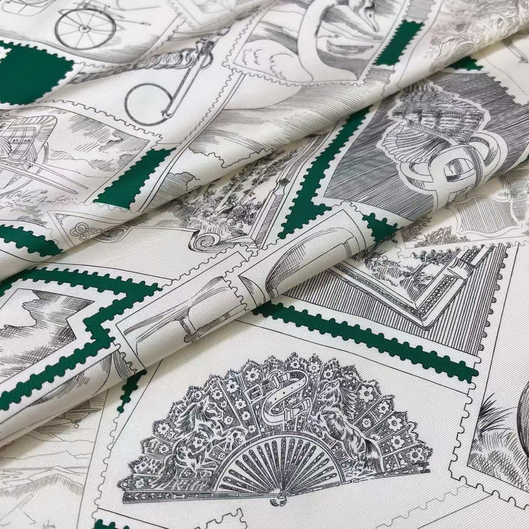 Hermes Le Philateliste du Faubourg Scarf 90 100% H004205S 09 - Image 6