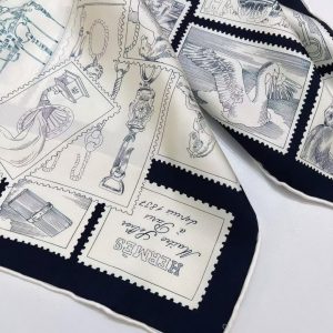 Hermes Le Philateliste du Faubourg Scarf 90 100% H004205S 09 - Image 4