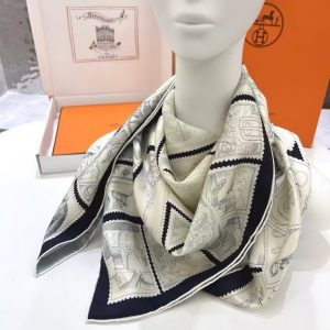 Hermes Le Philateliste du Faubourg Scarf 90 100% H004205S 09 - Image 3