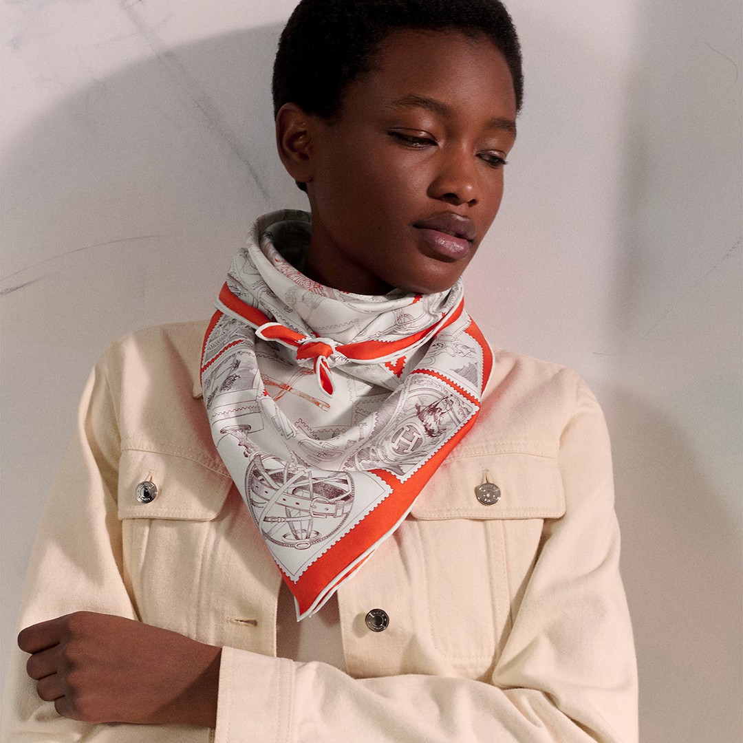 Hermes Le Philateliste du Faubourg Scarf 90 100% H004205S 09 - Image 9