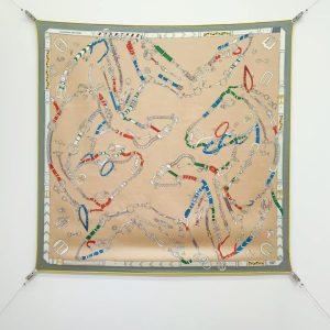 Hermes Les Chevaux Dechaines Scarf 90 100% Silk H004096S 13 - Image 12