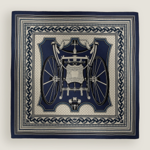 Hermes Les Roues de Phaeton Bandana Shawl 140 70% Cashmere 30% Silk H244170S 06