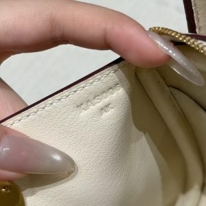 Hermes Lindy 19 CM Bag Handmade In Taurillon Clemence Leather Gold Hardware i2 Nata - Image 14