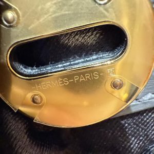 Hermes Lindy 26 CM Bag Handmade In Swift And Matte Alligator Crocodile Leather Gold Hardware 88 Graphite - Image 11