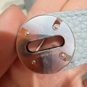 Hermes Lindy 26 CM Bag Handmade In Taurillon Clemence Leather Silver Hardware P0 Girs Pantin - Image 11