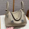 Hermes Lindy 26 CM Bag Handmade In Taurillon Clemence Leather Silver Hardware S2 Trench