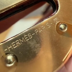 Hermes Lindy 26 CM Bag Handmade In Taurillon Clemence Leather Gold Hardware k1 Rouge Grenat - Image 4