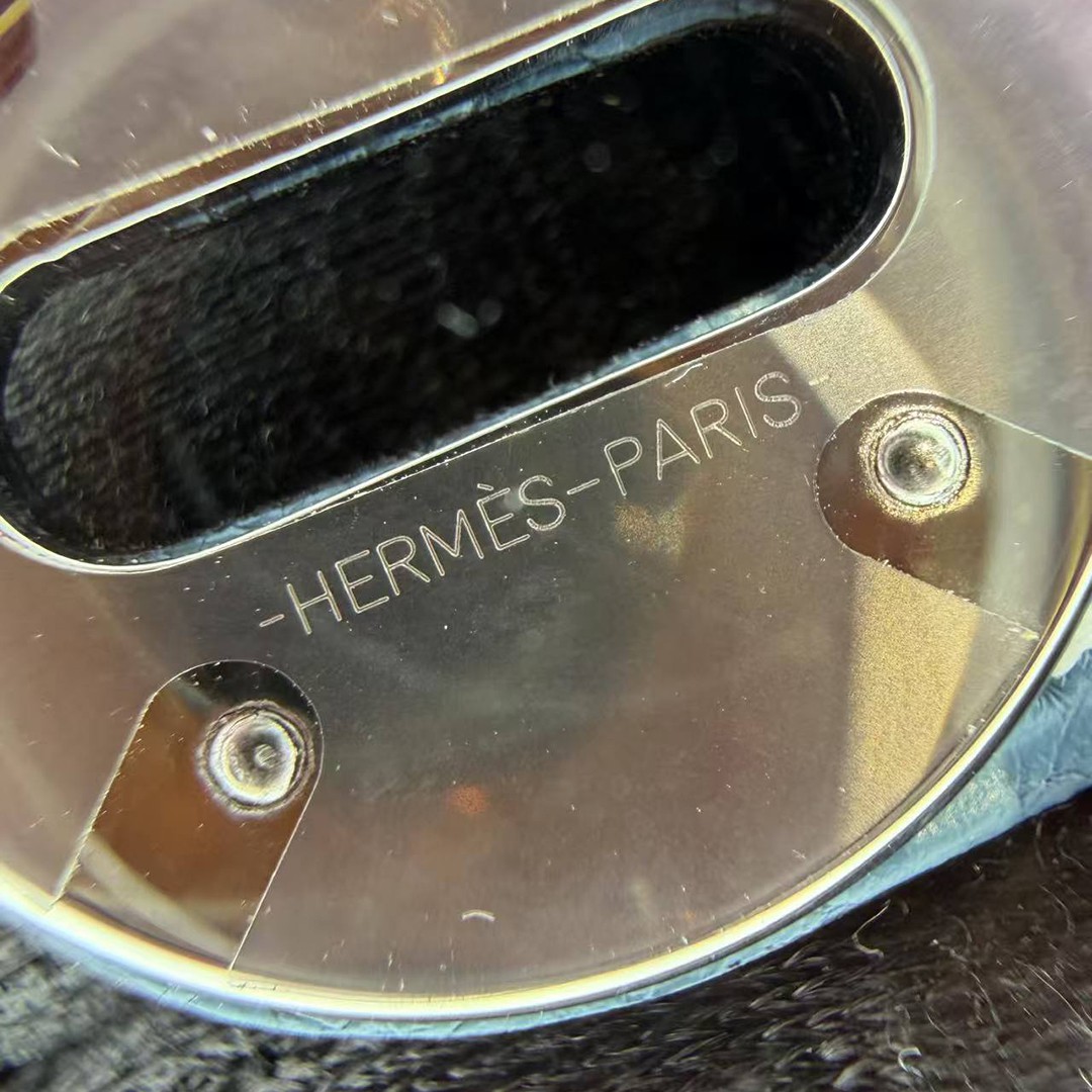 Hermes Lindy 30 CM Bag Handmade In Taurillon Clemence Leather Silver Hardware 75 Blue Jean - Image 5