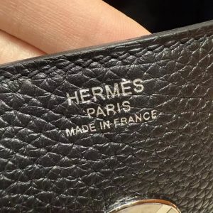 Hermes Lindy 30 CM Bag Handmade In Taurillon Clemence Leather Sliver Hardware 89 Noir - Image 8