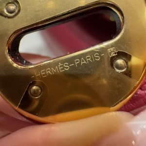 Hermes Lindy 30 CM Bag Handmade In Taurillon Clemence Leather Gold Hardware k1 Rouge Grenat - Image 5