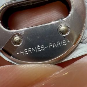 Hermes Lindy Mini 19 CM Bag Handmade In Taurillon Clemence Leather Silver Hardware 08 Blue Pale - Image 7