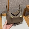 Hermes Lindy Mini 19 CM Bag Handmade In Swift Leather Gold Hardware 18 Etoupe