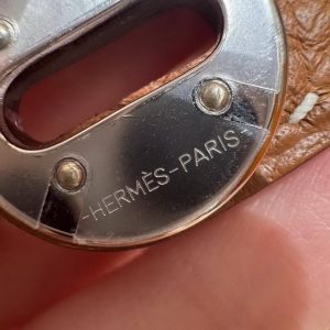 Hermes Lindy Mini 19 CM Bag Handmade In Taurillon Clemence Leather Silver Hardware 37 Gold - Image 12