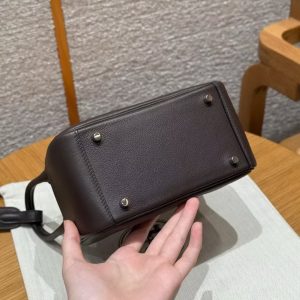 Hermes Lindy Mini 19 CM Bag Handmade In Swift Calfskin Leather Silver Hardware 46 Ebene - Image 20