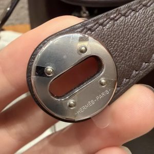 Hermes Lindy Mini 19 CM Bag Handmade In Swift Calfskin Leather Silver Hardware 46 Ebene - Image 18
