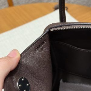 Hermes Lindy Mini 19 CM Bag Handmade In Swift Calfskin Leather Silver Hardware 46 Ebene - Image 17