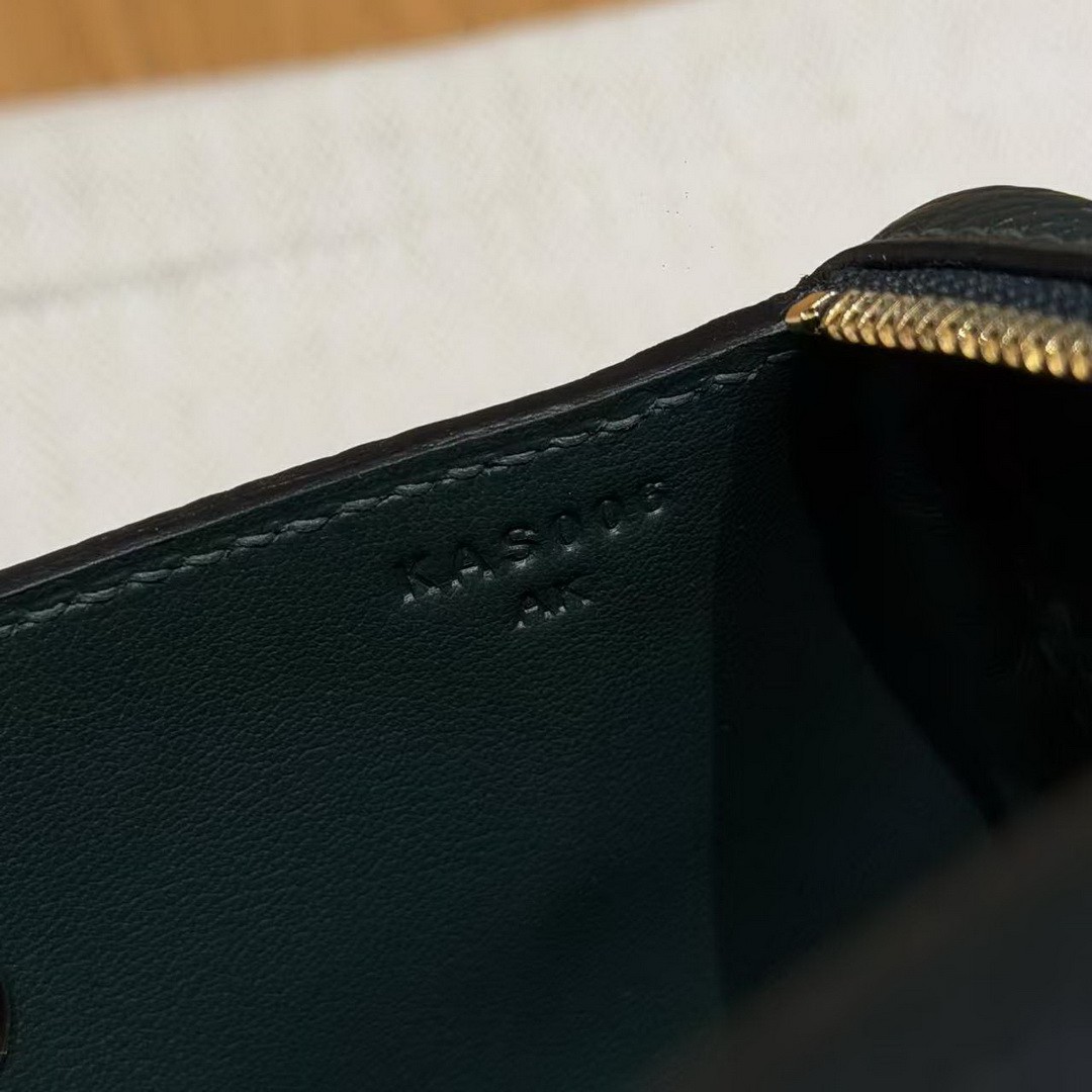 Hermes Lindy Mini 19 CM Bag Handmade In Taurillon Clemence Leather Gold Hardware 67 Vert Fonce - Image 14