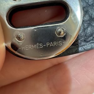 Hermes Lindy Mini 19 CM Bag Handmade In Taurillon Clemence Leather Silver Hardware 85 Ardoise - Image 18