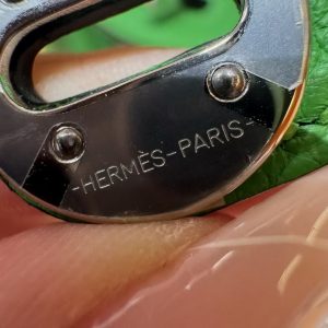 Hermes Lindy Mini 19 CM Bag Handmade In Taurillon Clemence Leather Silver Hardware A8 Vert Yucca - Image 7