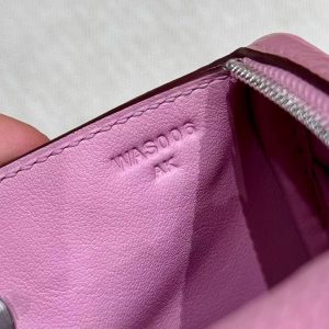 Hermes Lindy Mini 19 CM Bag Handmade In Taurillon Clemence Leather Silver Hardware X9 Mauve - Image 12