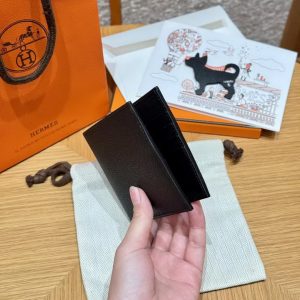 Hermes MC² Copernic Compact Wallet Handmade In Epsom Calfskin Leather 89 Noir - Image 15