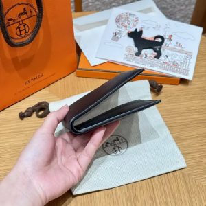 Hermes MC² Copernic Compact Wallet Handmade In Epsom Calfskin Leather 89 Noir - Image 13