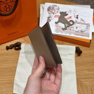 Hermes MC² Copernic Compact Wallet Handmade In Epsom Calfskin Leather M8 Girs Asphalte - Image 7