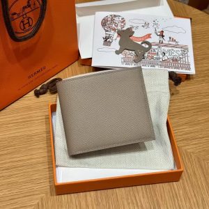 Hermes MC² Copernic Compact Wallet Handmade In Epsom Calfskin Leather M8 Girs Asphalte - Image 6