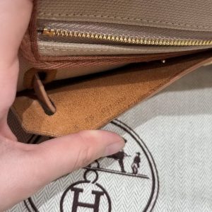 Hermes Mini Herbag Zip 20 Bag Retourne Beton Naturel Sable Handmade In Militaire Canvas and Hunter Cowhide Gold Hardware - Image 23