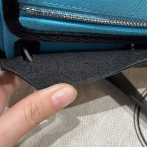 Hermes Mini Herbag Zip 20 Bag Retourne Bleu Riviera Noir Handmade In Militaire Canvas and Hunter Cowhide Silver Hardware - Image 22