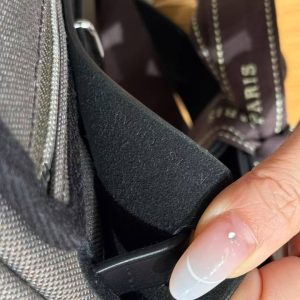 Hermes Mini Herbag Zip 20 Bag Retourne Dark Bronze Noir Handmade In Militaire Canvas and Hunter Cowhide Silver Hardware - Image 22