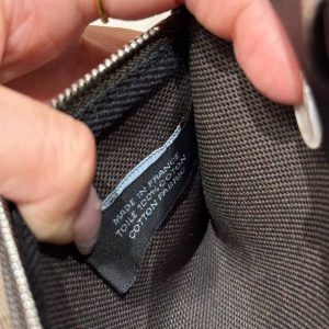 Hermes Mini Herbag Zip 20 Bag Retourne Dark Bronze Noir Handmade In Militaire Canvas and Hunter Cowhide Silver Hardware - Image 12